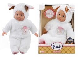 Babypop in dierenpakje Schaap