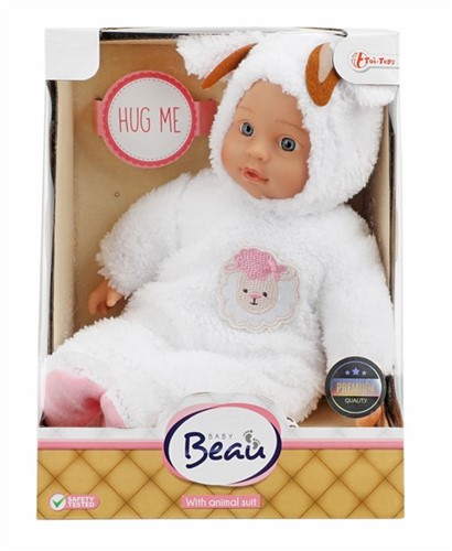 BEAU Babypop in dierenpakje groot 4 assorti 17x20x26cm.-3