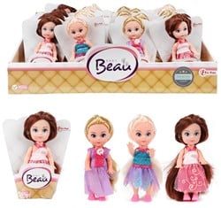 BEAU Mini babypop 11cm Prinses 3 assorti in display (24)