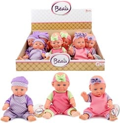 BEAU Mini babypop 21cm 3 assorti (12 in display)
