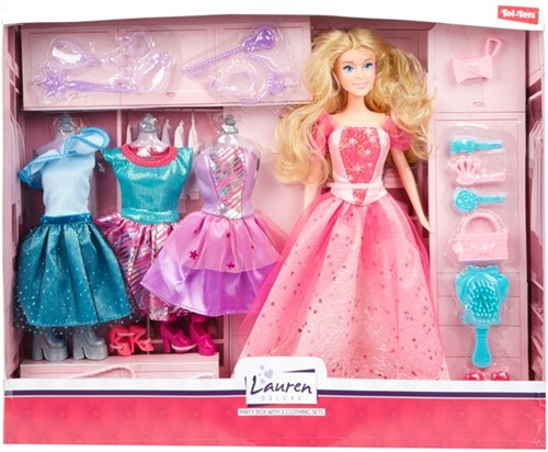 LAUREN Tienerpop -Feest- met accessoires + 3x kledingset