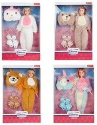 LAUREN Teenage poupée -Onesie- avec accessoires 4 assortis