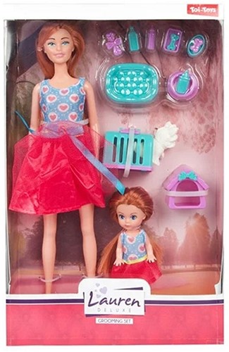 LAUREN Poupée adolescente avec enfant -Soins du chien- avec accessoires-2