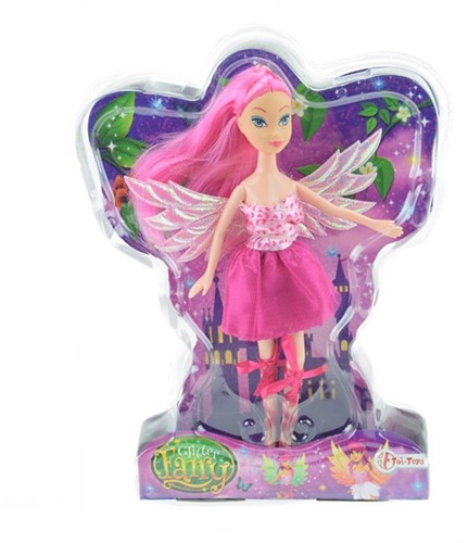 FAIRY FRIENDS Fee met glittervleugels 22cm roze 6x21,5x27cm.-2