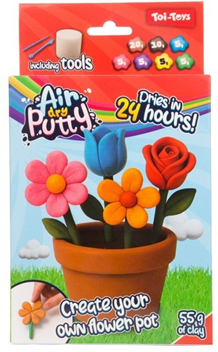 Set de flores de secado al aire con masilla y accesorios (hazlo tú mismo) 3 surtidos 12x21cm-2