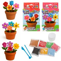Putty air dry set Flowers with accessories (diy) 3 assorted 12x21cm