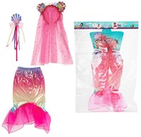 MERMAIDS Verkleedset Zeemeermin staart + diadeem 2x52,5x70cm.