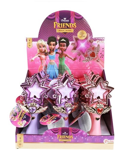 PRINCESS FRIENDS Magische staf 18cm +Licht en Geluid 2 assorti in display (12)-2