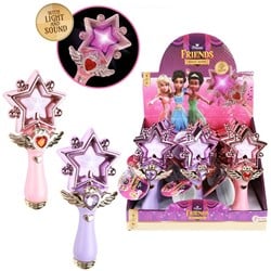 PRINCESS FRIENDS Magische staf 18cm +Licht en Geluid 2 assorti in display (12)