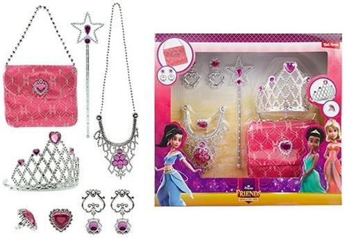 PRINCESS FRIENDS Set -Prinses- tas+sieraden+staf