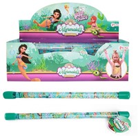 MERMAIDS Twirling glitterbaton Zeemeermin in display (30) 31x2x2cm.