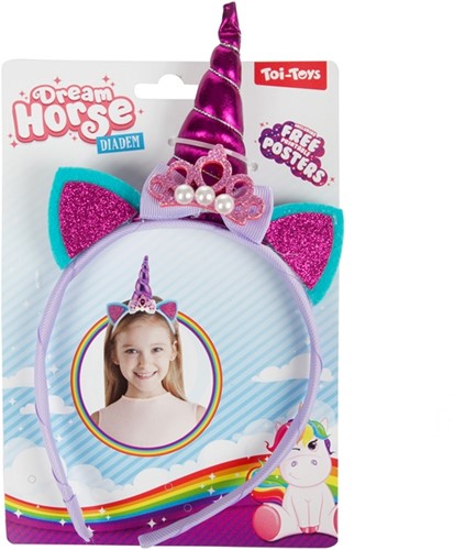 DREAM HORSE Diadeem eenhoorn -paars-2