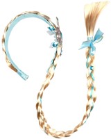 ICE PRINCESS Diadeem met lange vlecht + ijskristal 3,5x20x77cm.-3