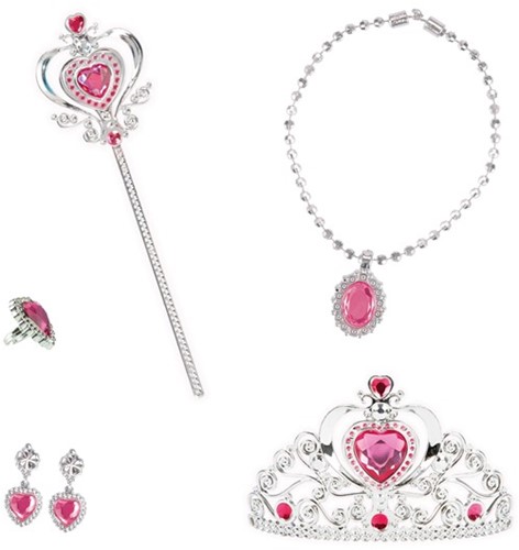 PRINCESS FRIENDS Sieradenset Prinses tiara + staf 5x20x26cm.-3