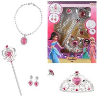 PRINCESS FRIENDS Sieradenset Prinses tiara + staf 5x20x26cm.