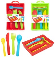 HOME_FOOD Bestekset -Primary- 16 delig met bak 2 assortie