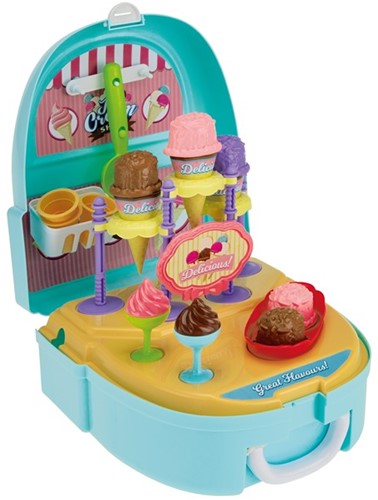 Set IJs met coupes en koekhoorntjes in rugzak 13,5x23x26cm.-3