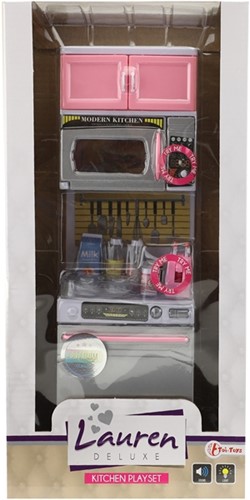 LAUREN Keuken klein +licht en geluid voor tienerpop 2 assorti-3