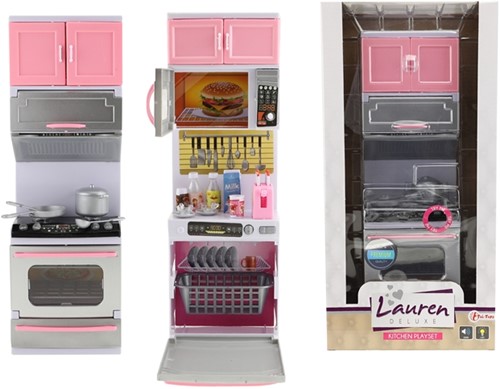 LAUREN Keuken klein +licht en geluid voor tienerpop 2 assorti