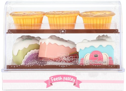 FOOD MARKET Set met gebak en taartschep 9x24,5x26,5cm.-3
