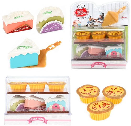 FOOD MARKET Set met gebak en taartschep 9x24,5x26,5cm.