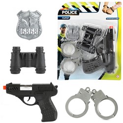 POLICE Police set S.W.A.T. with gun + handcuffs 23x28cm