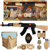 ALFAFOX Militaire set -Desert L- met o.a.geweer+masker