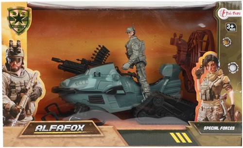 ALFAFOX Sneeuwscooter +militair figuur -2