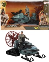 ALFAFOX Sneeuwscooter +militair figuur 