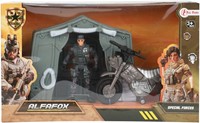 ALFAFOX Speelset militair met motor+tent+figuur-2