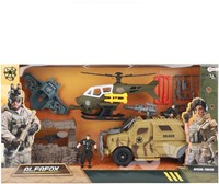 ALFAFOX Speelset XXL -Jeep- met accessoires+helikopter-2