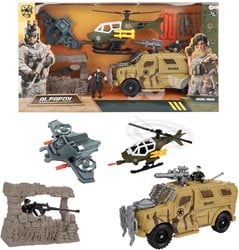 ALFAFOX Speelset XXL -Jeep- met accessoires+helikopter