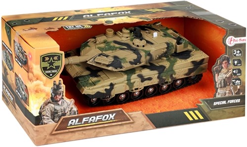 ALFAFOX Tank militair frictie +licht en geluid-3