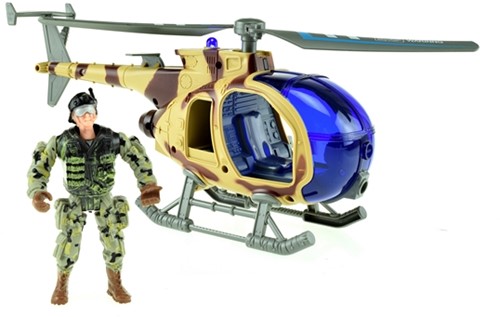 ALFAFOX Helikopter militair frictie +licht en geluid +soldaat-3