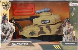 ALFAFOX Speelset -Tank- met accessoires +militair figuur 