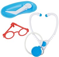 DOCTOR Doktersset met accessoires + stethoscoop + spuit 2 assorti 18x30x3,5cm.-3