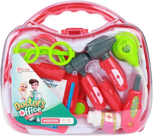 DOCTOR Doktersset met accessoires+stethoscoop in koffer-2
