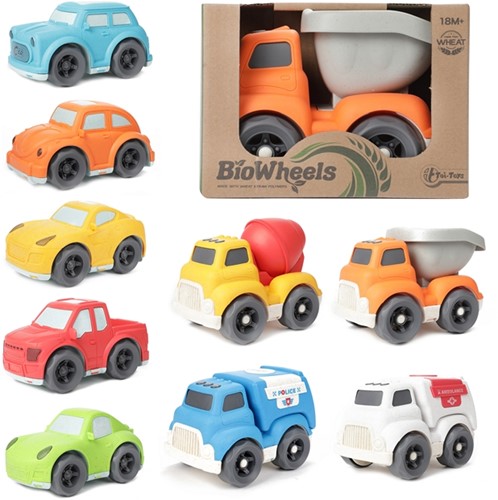 BIOWHEELS Ensemble de voitures en bioplastique 8 assortis