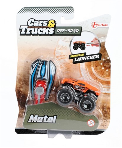 CARS&TRUCKS Shooting mini monster truck 4 assortis 15x20cm-3