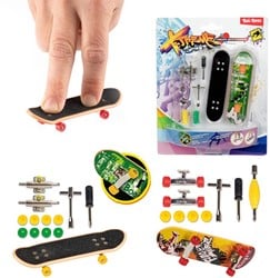 XTREME Vingerskateboard met extra wielen (diy) 6 assorti 14x19cm