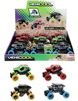 VEHICOOL Monster truck -Vering- pull back 4 assorti(12 in display)