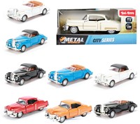 METAL Die-cast auto -Classic- pull back 9 assorti