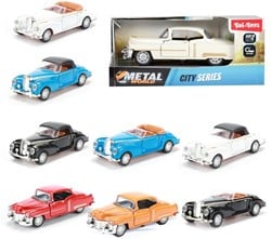 METAL Die-cast auto -Classic- pull back 9 assorti