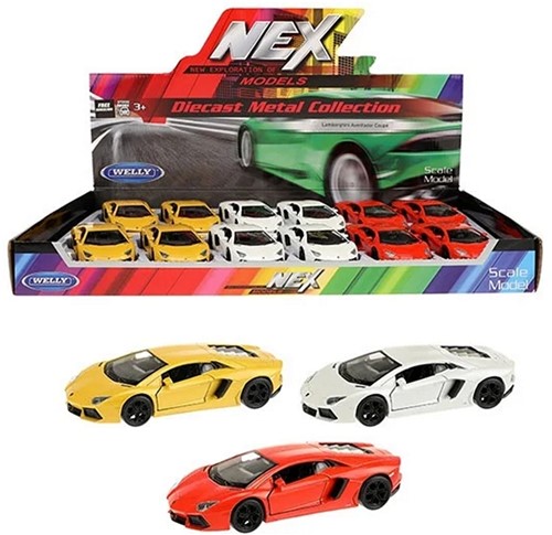 WELLY Lamborghini Aventador LP700-4 3 assortie in display