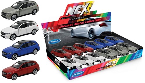 WELLY Mercedes-Benz GLC 4 assorti in display