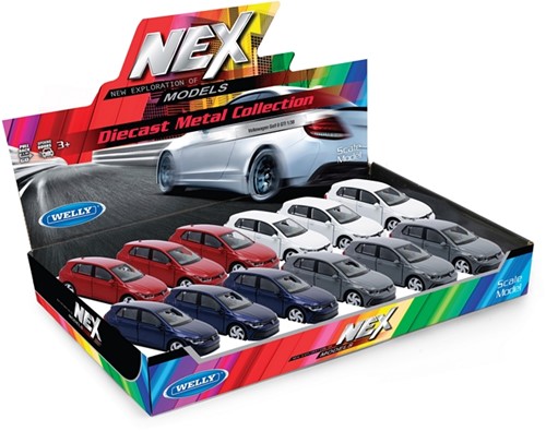 WELLY Volkswagen Golf 8 GTI 4 assorti in display-2