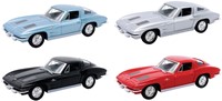 WELLY Chevrolet Corvette 1963 4 assorti in display-3