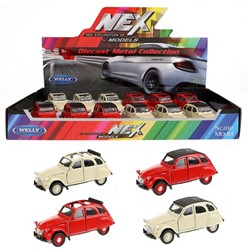 WELLY Citroën 2CV met zonnedak 11,5cm 2 assorti in display (12)