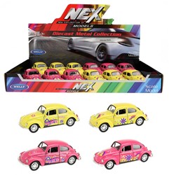 WELLY Volkswagen Kever flowerpower 12cm 4 assortis in display (12)