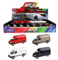WELLY Mercedes Benz Sprinter Panel bus 11,5cm assorti in display (12)